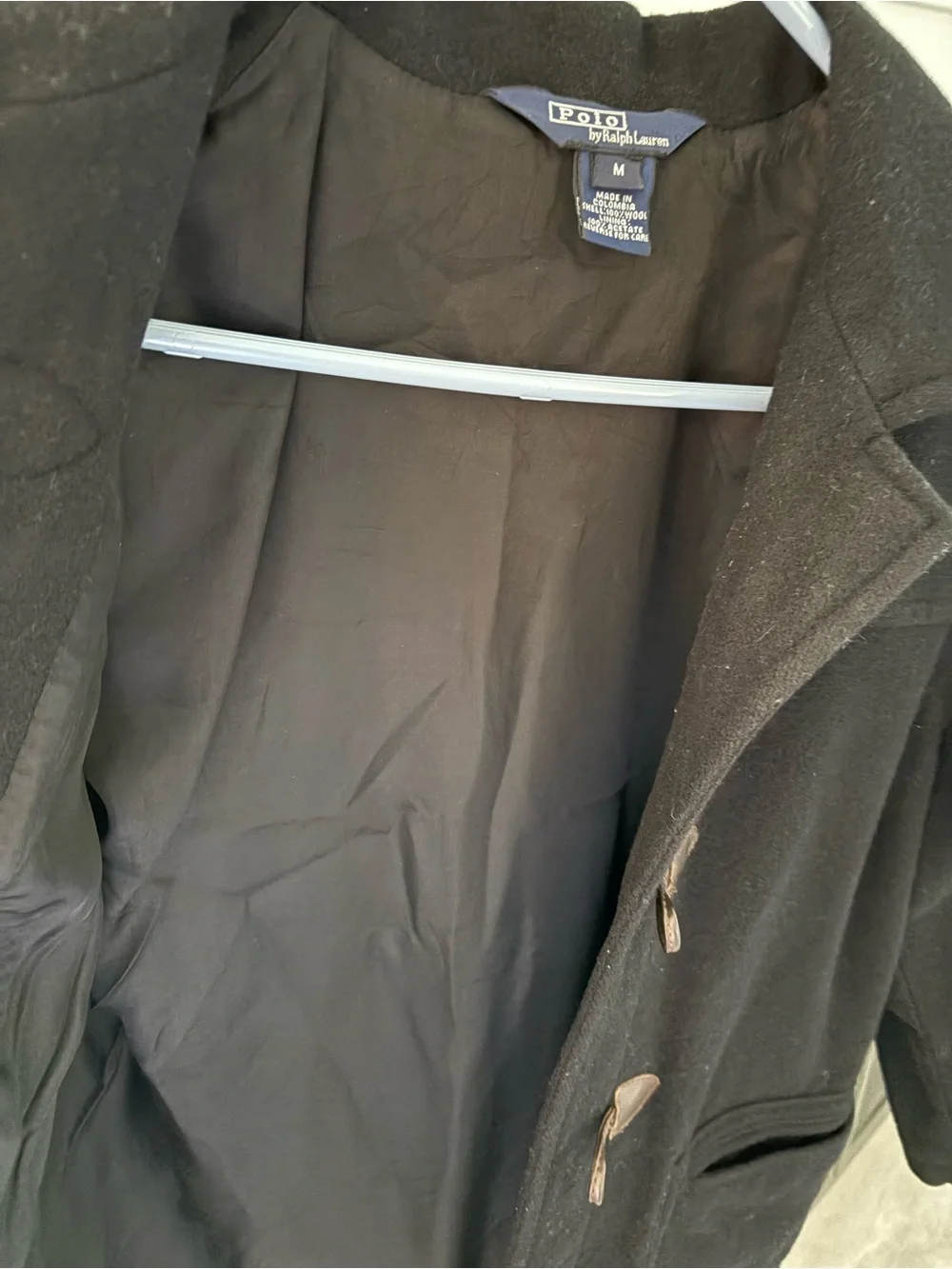 LAUREN Ralph Lauren youth Black Wool Toggle Coat